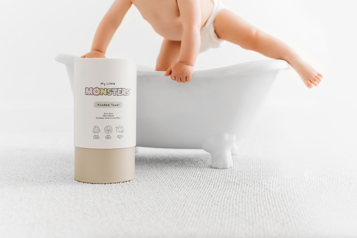 100% Organic Hooded Towel - Sand/Gender Neutral