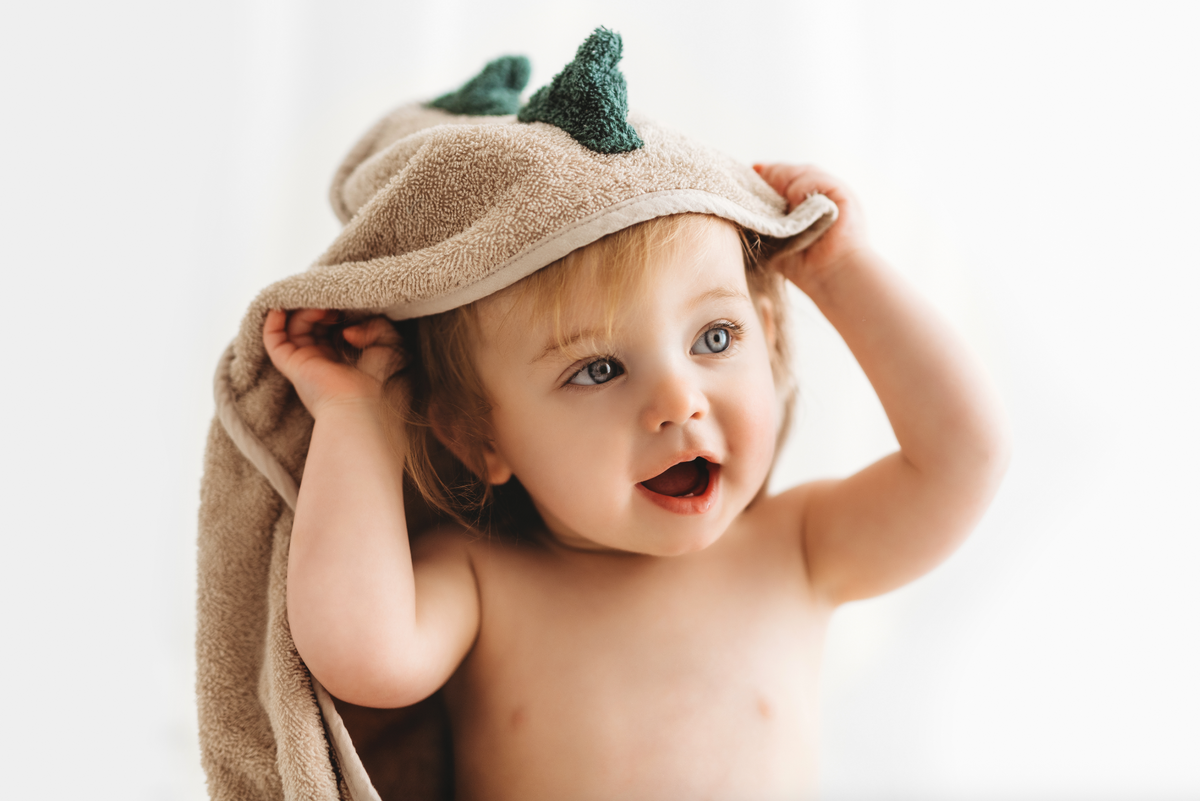 100% Organic Hooded Towel - Sand/Gender Neutral