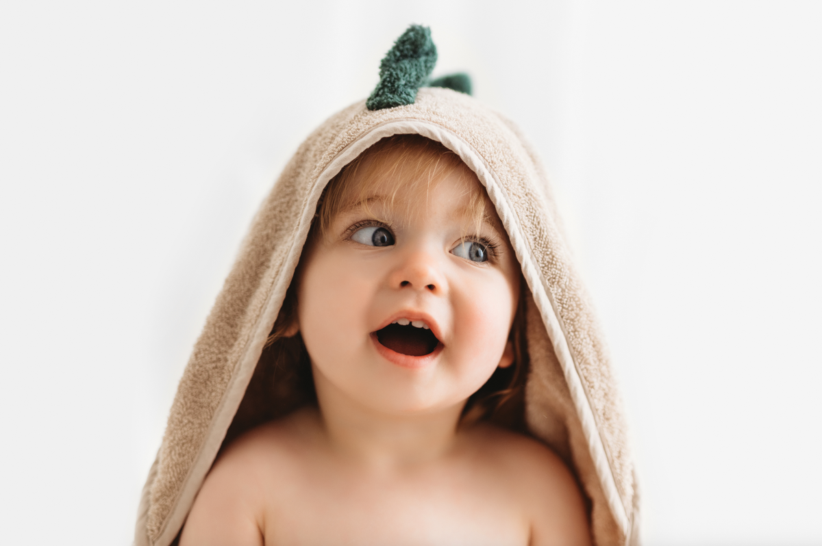 100% Organic Hooded Towel - Sand/Gender Neutral