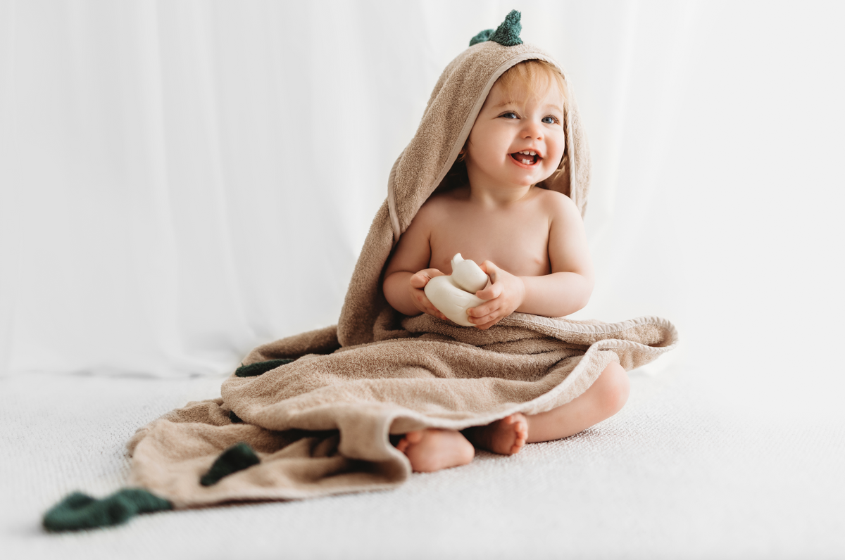 100% Organic Hooded Towel - Sand/Gender Neutral