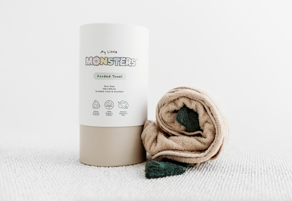 100% Organic Hooded Towel - Sand/Gender Neutral