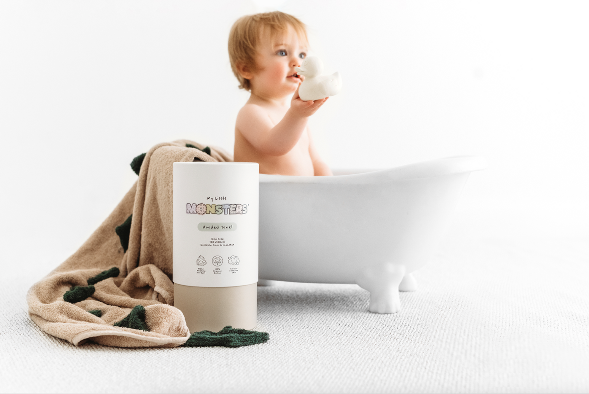 100% Organic Hooded Towel - Sand/Gender Neutral